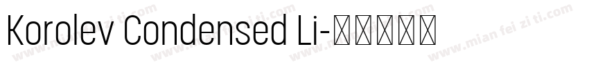 Korolev Condensed Li字体转换